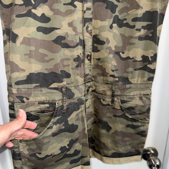 Hudson Harmony In Solar Camo Romper M Button Sleeveless Minimalist Festival Chic - Picture 5 of 13